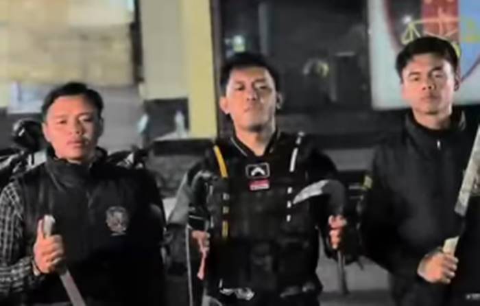 Patroli Presisi Polres Cimahi Amankan Pemuda Bersenjata Tajam